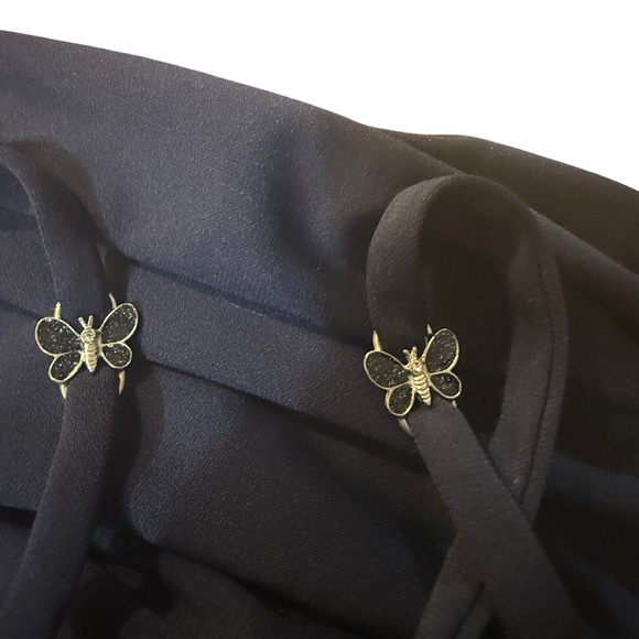 Holiday Party Dress Navy Maxi Slip Dress (Size M) – Butterflies, Y2K, Old Money - Picture 7 of 9